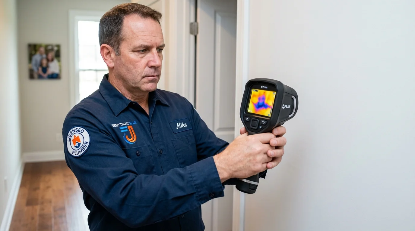 Thermal imaging leak detection by Johns Plumbing LLC in Charlevoix